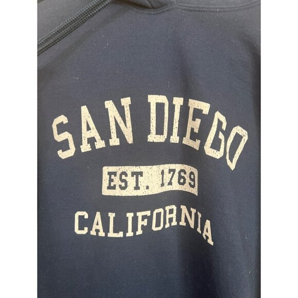 Women San Diego California Navy Hoodie Sweatshirt Sz 2X - Picture 3 of 5